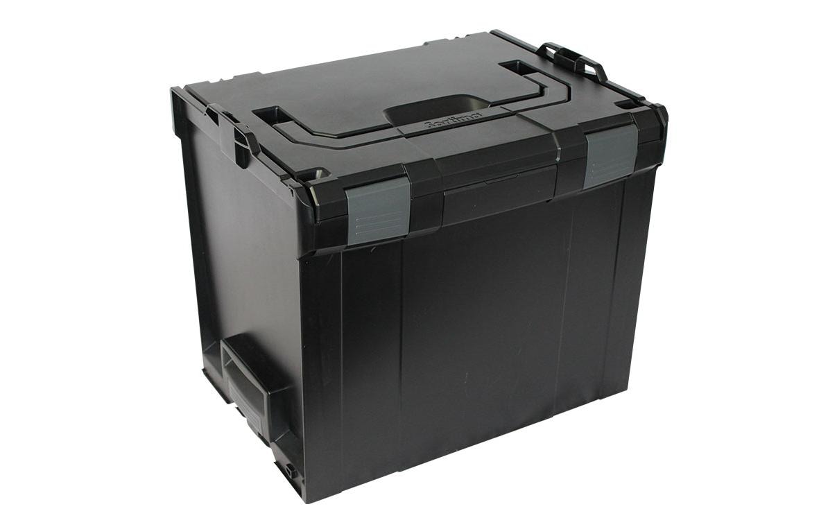 L-BOXX 374 Systemkoffer 41,5 l – leer, mit Klickverschluss, mit Handgriff, schwarz, B 445 × H 390 × T 358 mm