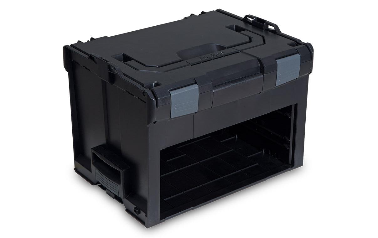 L-BOXX LS-BOXX 306 Systemkoffer 13,5 l – leer, mit Klickverschluss, schwarz, B 445 × H 322 × T 358 mm