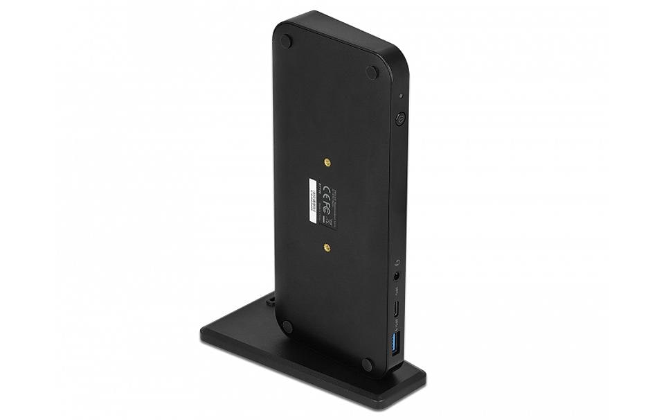 DeLOCK 87746 Dockingstation – USB-C, 2× DP, 1× HDMI, 3× USB-A, 85 W PD, GbE, 3,5 mm Audio, für USB-C-Laptops