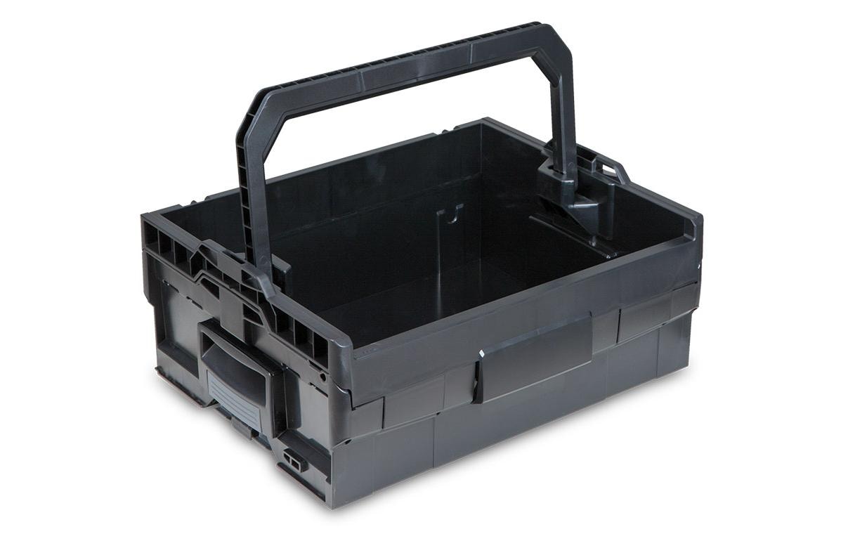 L-BOXX LT-BOXX 170 Systemkoffer 20,1 l – mit Handgriff, wasserfest, 1 Fach, schwarz, B 445 × H 186 × T 362 mm