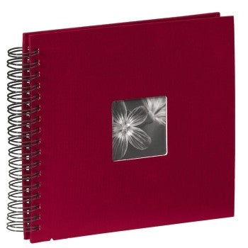 Hama Fotoalbum – weinrot, mit Pergaminzwischenblättern, Papier, 280 × 240 mm
