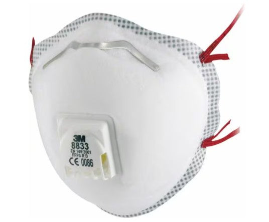 3M Einwegmaske 8833 FFP3 mit Ausatemventil – 10 Stück