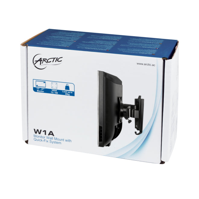 ARCTIC Monitor-Wandhalterung – 1 Monitor – 13–43" – VESA 75×75/100×100 mm – bis 20 kg/Monitor – neigbar