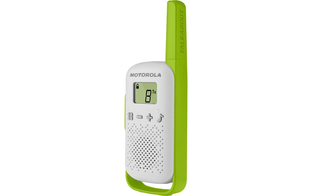 Motorola T42 – Funkzubehör, PMR, 16 Kanäle, Reichweite 4 km, Blau, Grün, Orange, Weiss