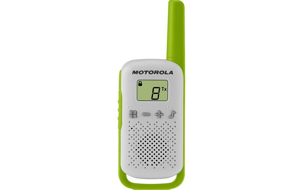 Motorola T42 – Funkzubehör, PMR, 16 Kanäle, Reichweite 4 km, Blau, Grün, Orange, Weiss