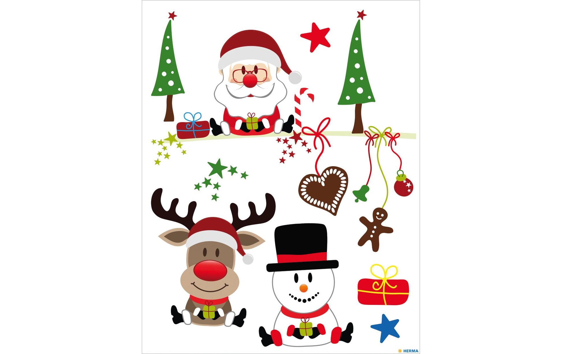 HERMA Fliesensticker Weihnachtsfreude, sortiert, 21 × 29,7 cm, wiederablösbar, 1 Stück
