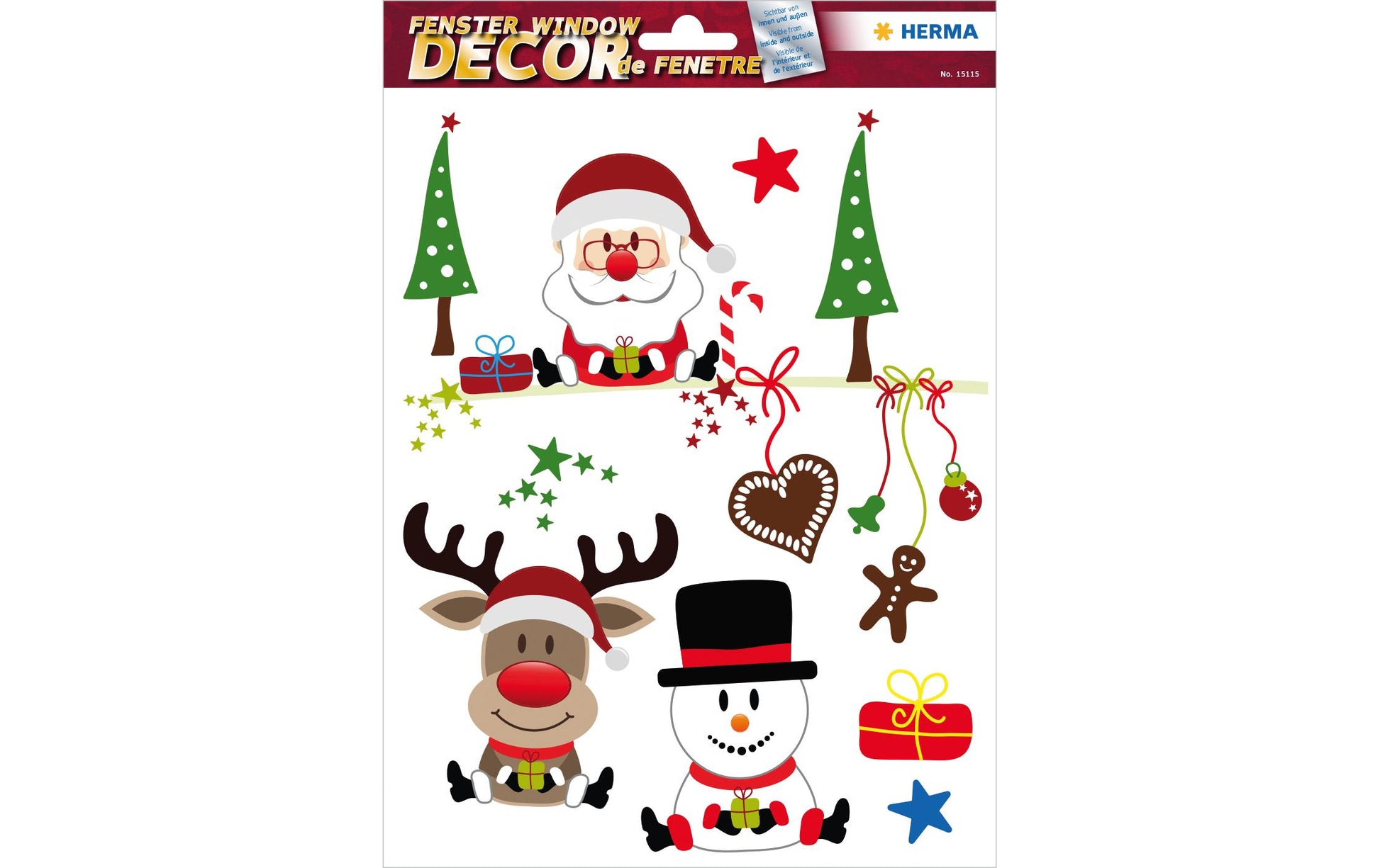 HERMA Fliesensticker Weihnachtsfreude, sortiert, 21 × 29,7 cm, wiederablösbar, 1 Stück