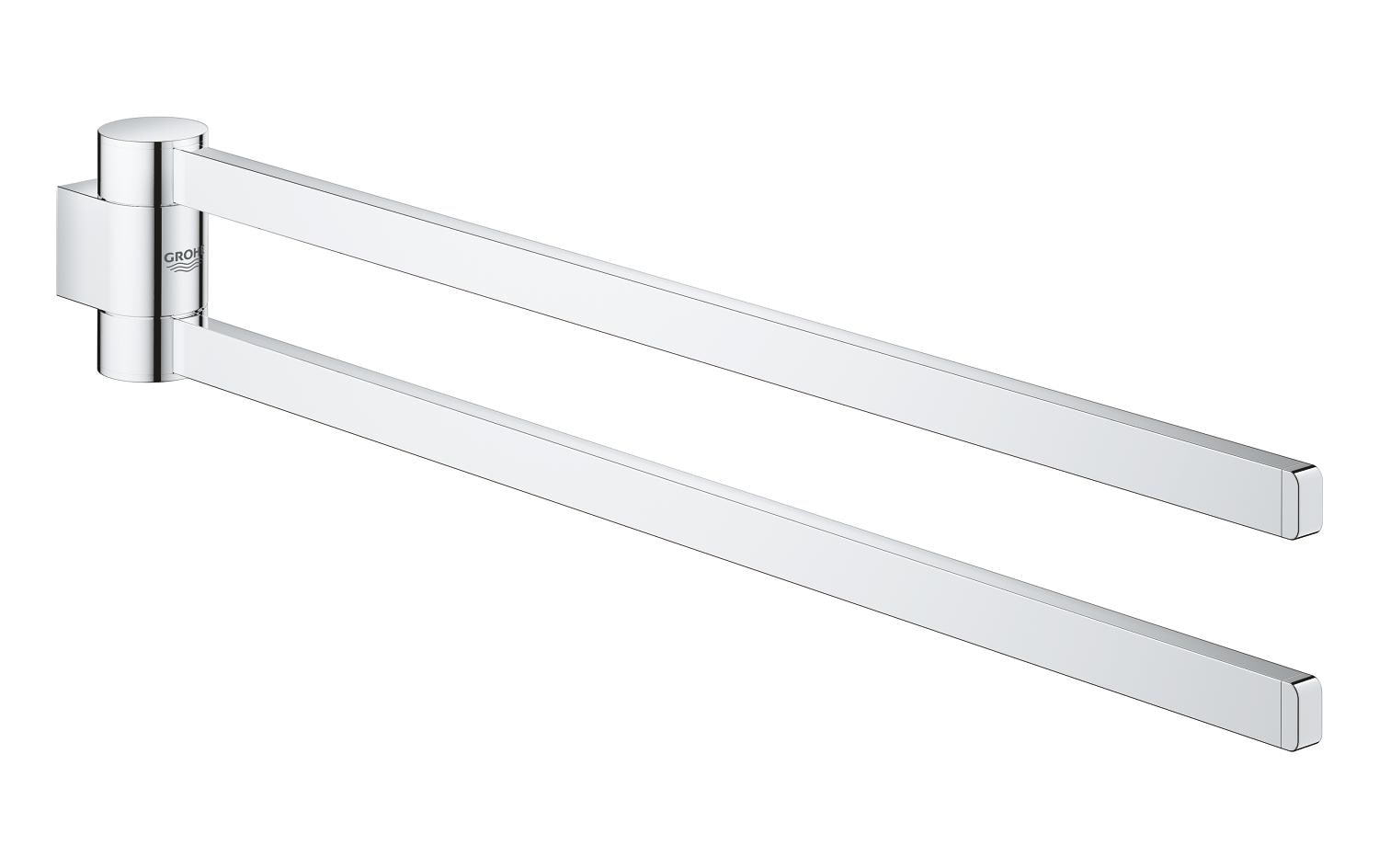 GROHE Doppelter Handtuchhalter – 44,1×6,5×3 cm, Metall, Chrom, zum Schrauben