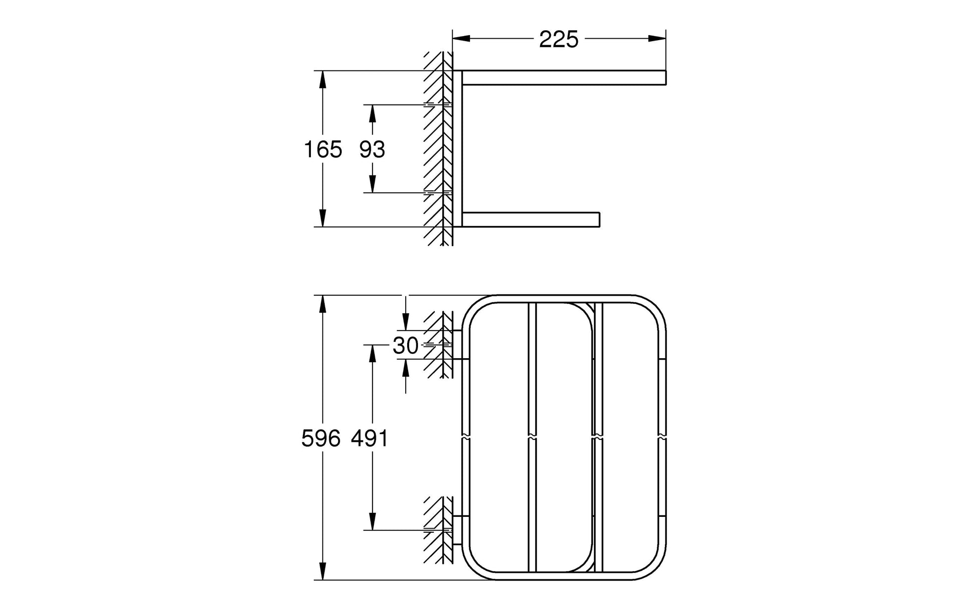 GROHE Selection Handtuchhalter – Bohren – 59,6 cm Breite – Chrom – Metall