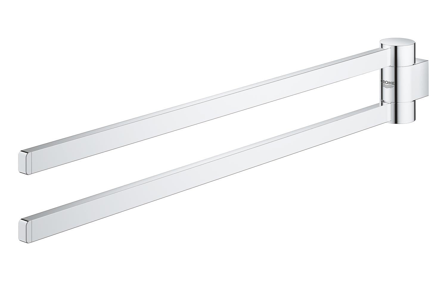 GROHE Doppelter Handtuchhalter – 44,1×6,5×3 cm, Metall, Chrom, zum Schrauben
