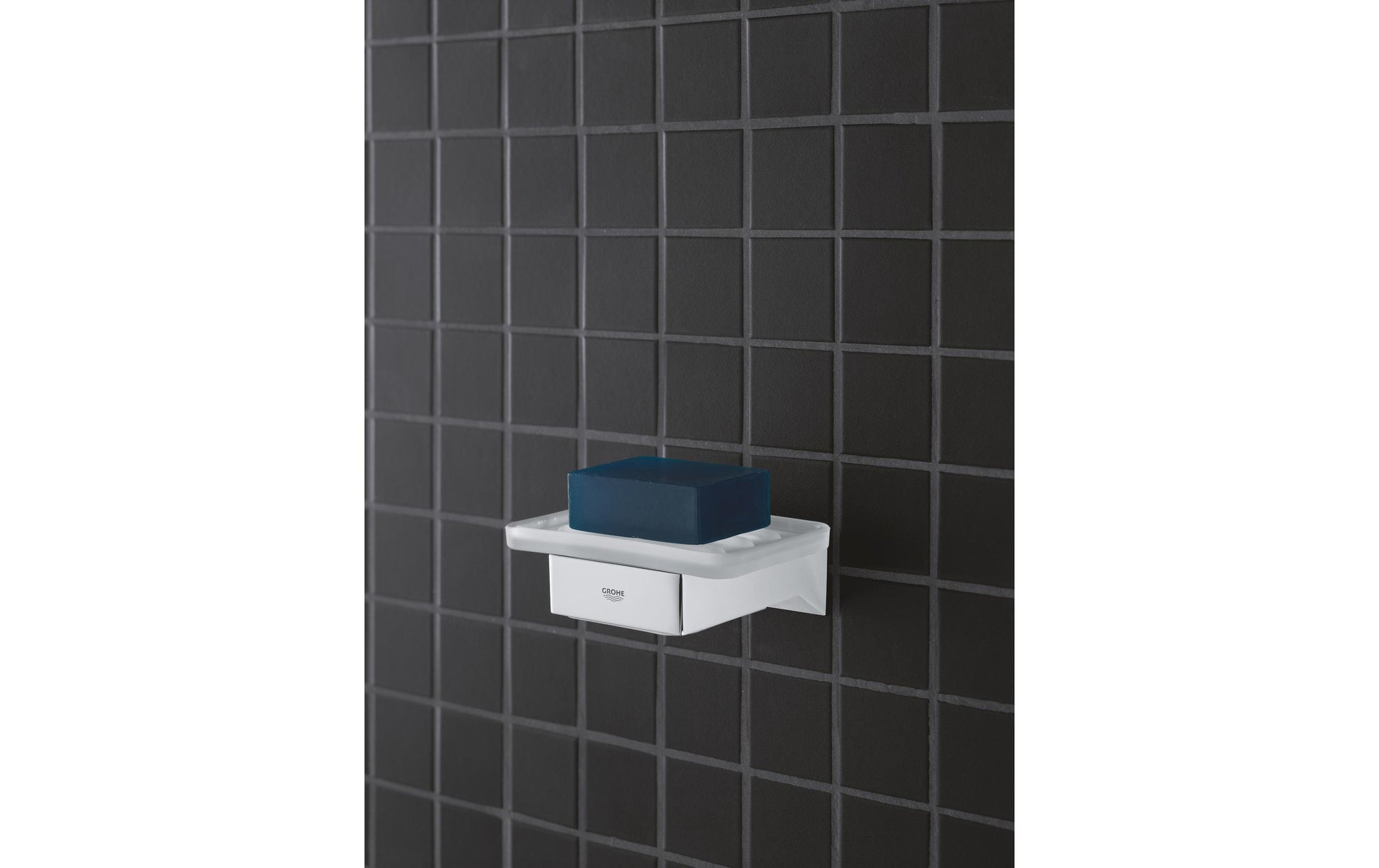 GROHE Seifenhalter (Wand) Selection Cube – Metall, zum Bohren, Chrom