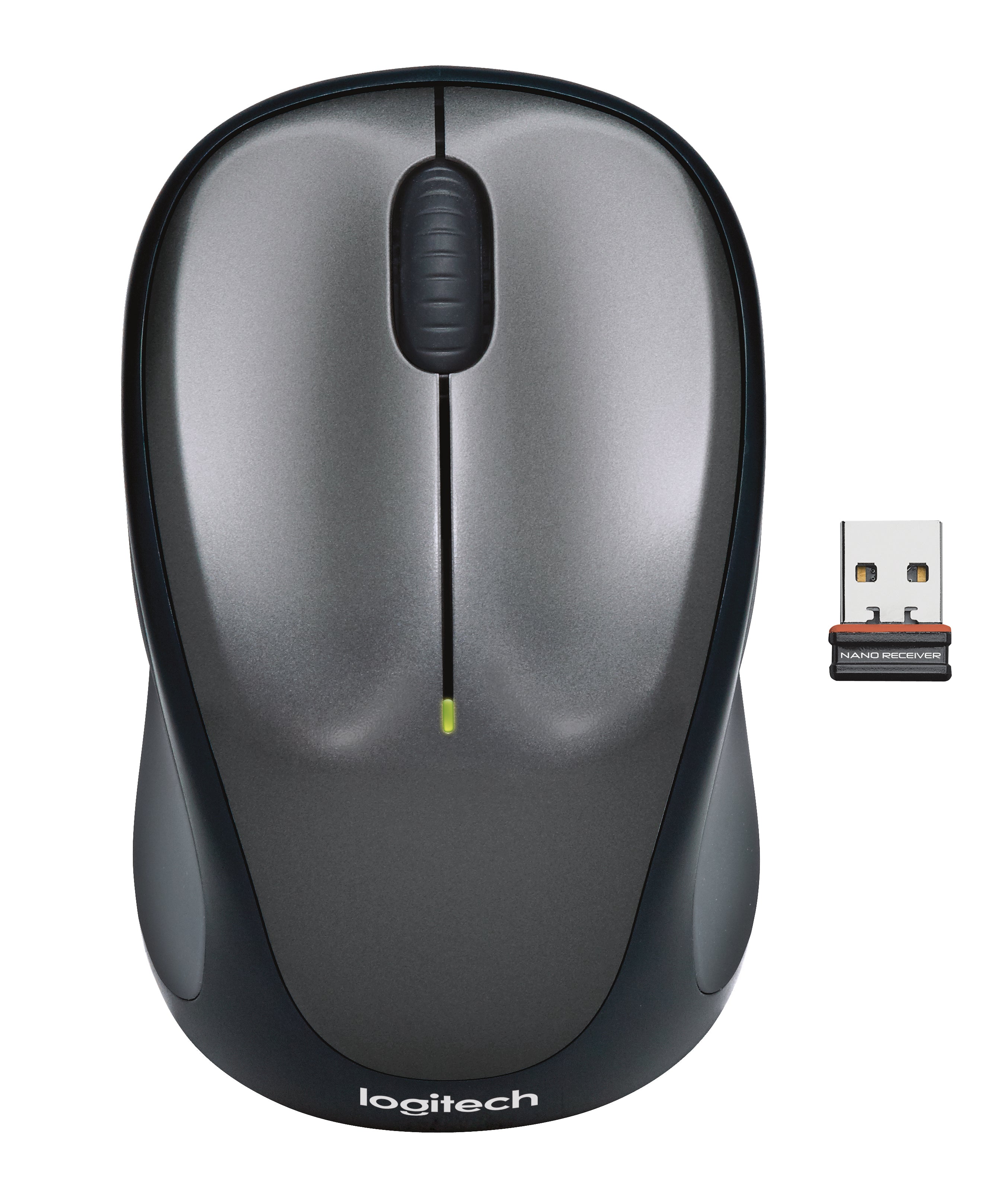 Logitech M235 Mobile Maus – kabellos, Bluetooth + 2,4 GHz, grau