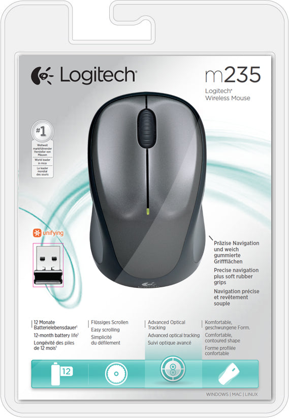 Logitech M235 – 2,4 GHz Funk, 1000 DPI