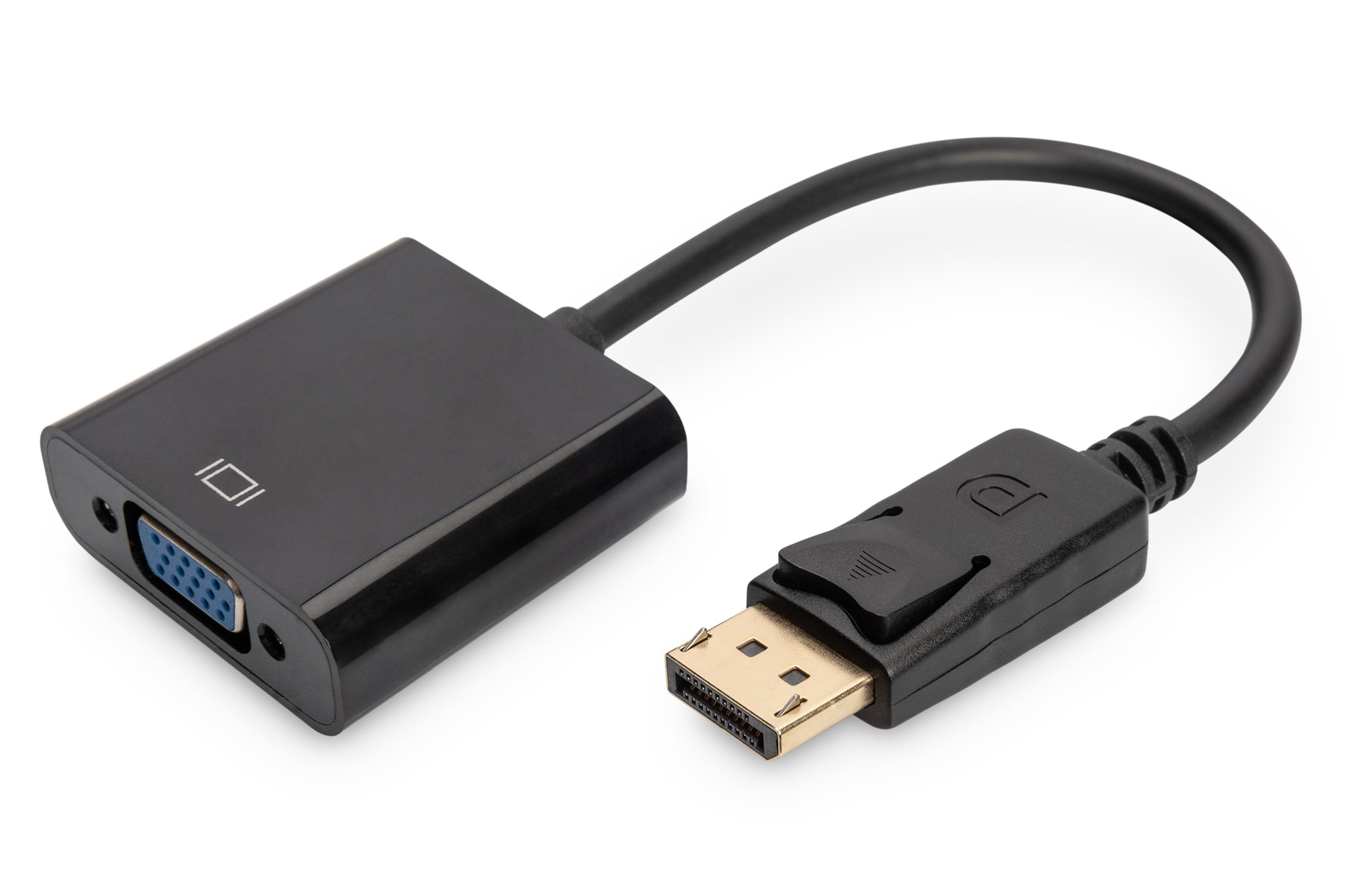 Digitus DisplayPort (Stecker) auf VGA (D-Sub) (Buchse) Adapter, DP 1.2, 15 cm, magnetisch abgeschirmt