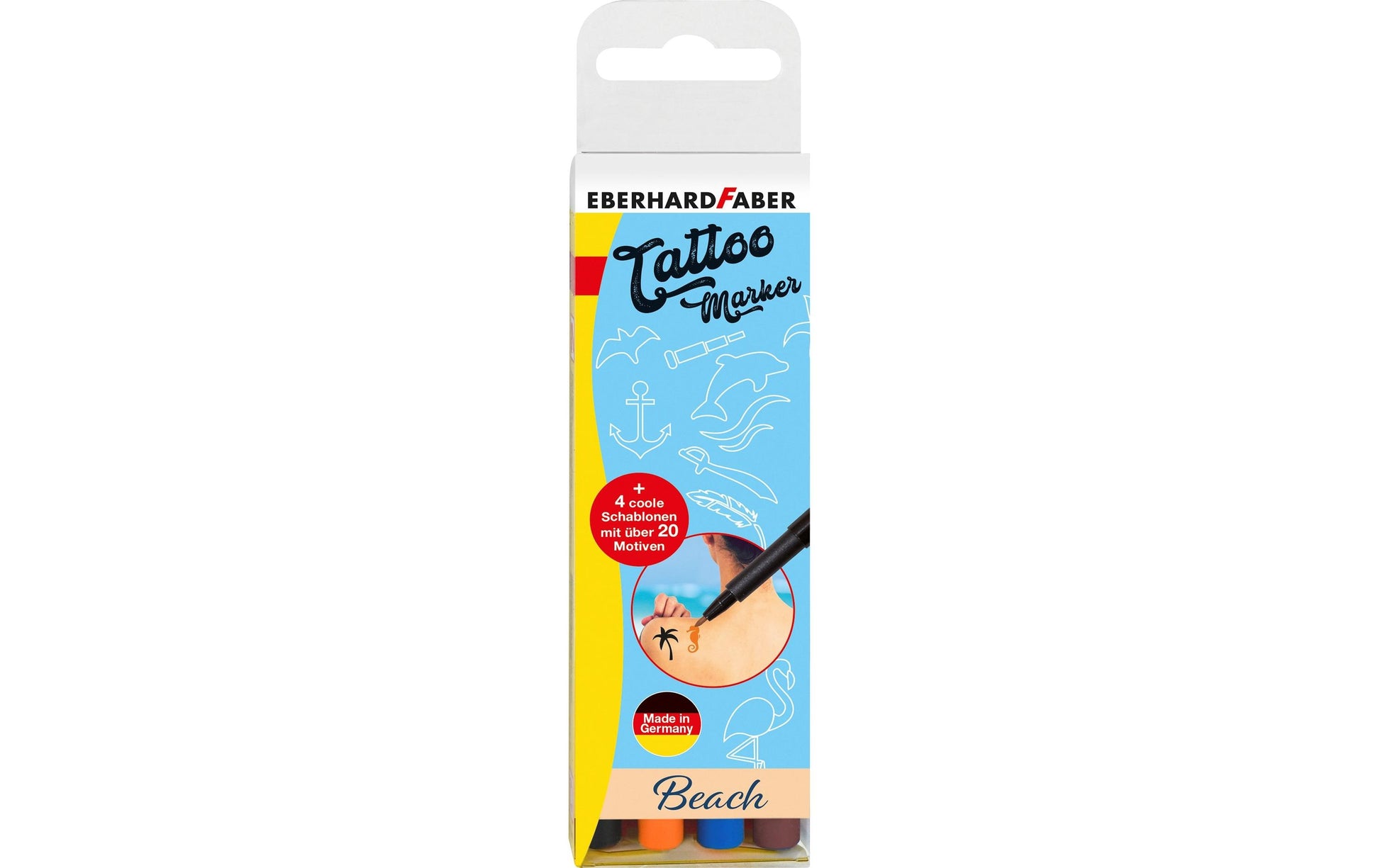 Eberhard Faber Non-Permanent Marker – Rundspitze – Sortiert – 4er-Set – Wasserlöslich