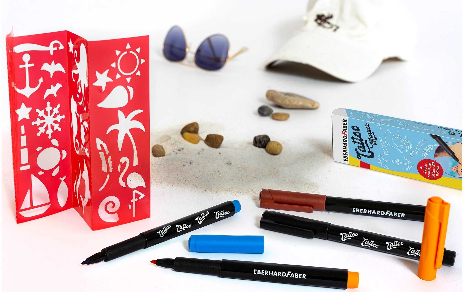 Eberhard Faber Non-Permanent Marker – Rundspitze – Sortiert – 4er-Set – Wasserlöslich