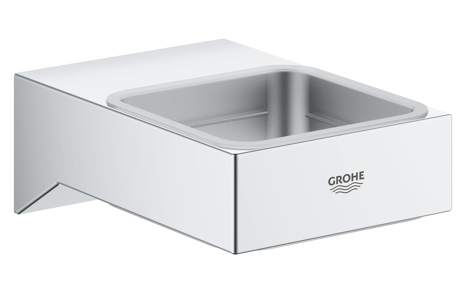 GROHE Seifenhalter (Wand) Selection Cube – Metall, zum Bohren, Chrom