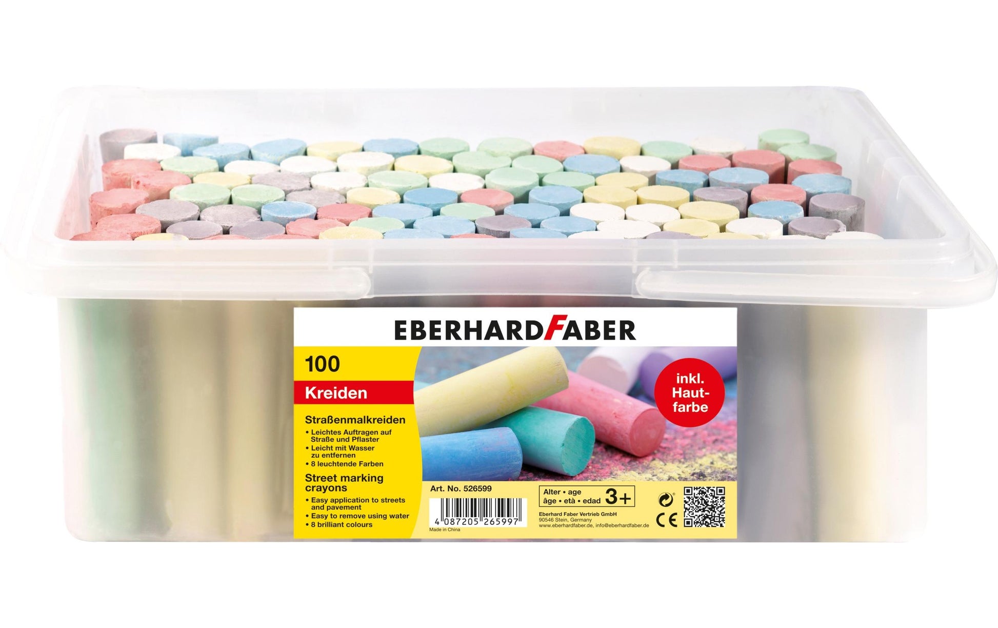 Eberhard Faber Farbstifte – 100 Stk., waschbar, rund, Kunststoffeimer