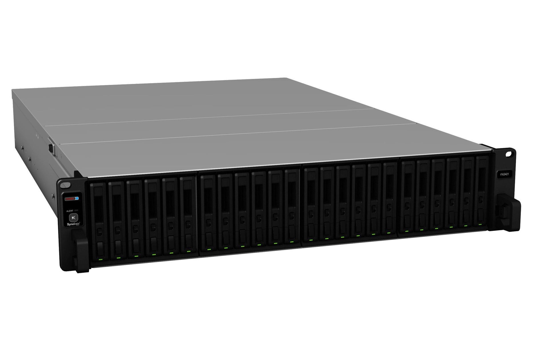 Synology FX2421 Erweiterungseinheit – 24 Einschübe Rack 2U NAS – für 2,5" HDD/SSD, SAS