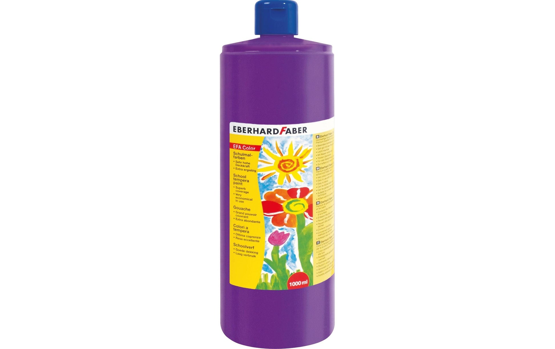 Eberhard Faber Gouache – Purpurviolett, 1000 ml, inkl. Deckweiss