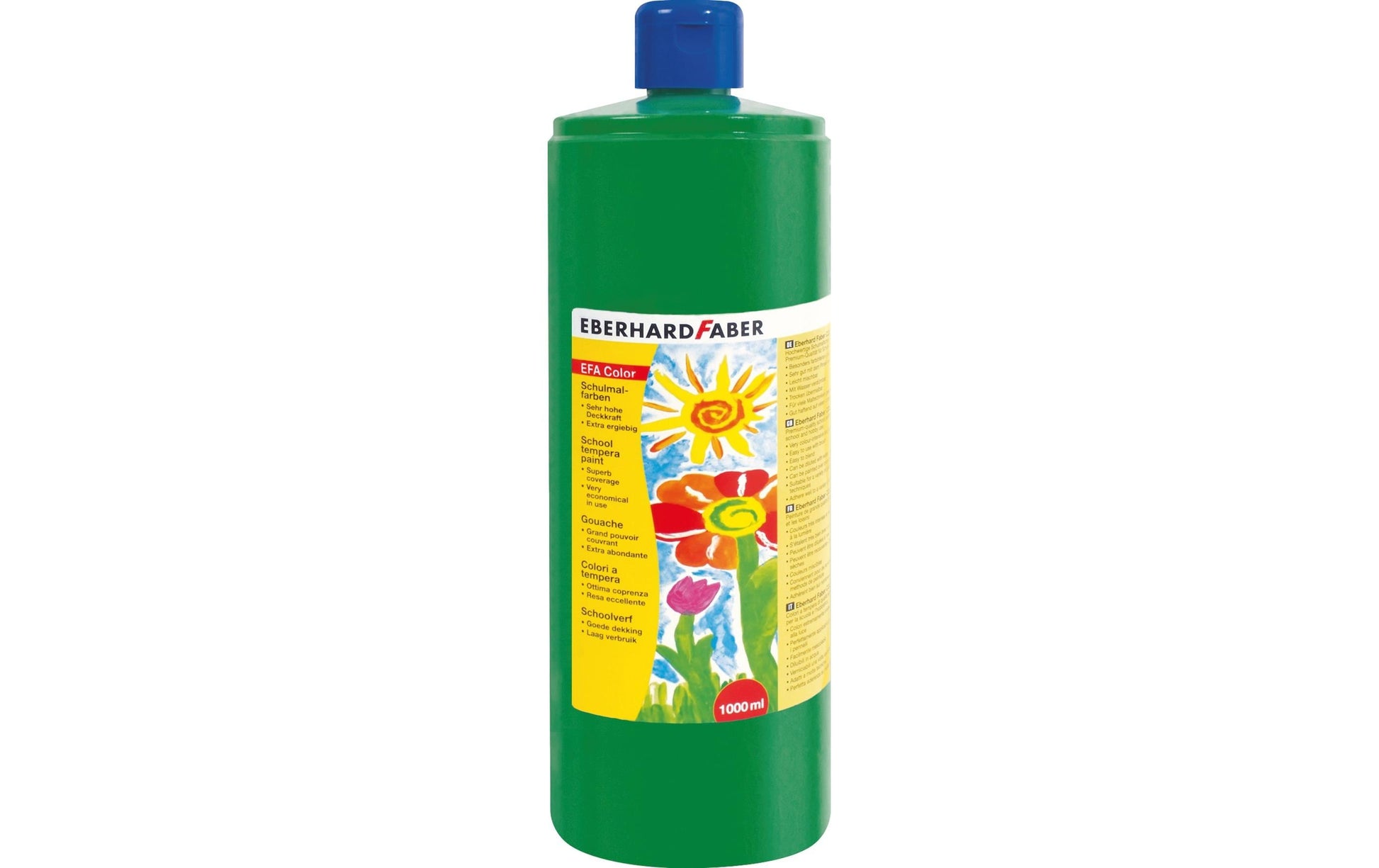 Eberhard Faber Gouache – Permanentgrün, 1000 ml, für Papier, Karton & Holz