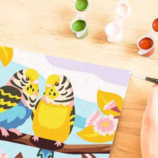 Ravensburger CreArt – Malen-nach-Zahlen-Set – Papagei – 15 Farben – ab 9 Jahren