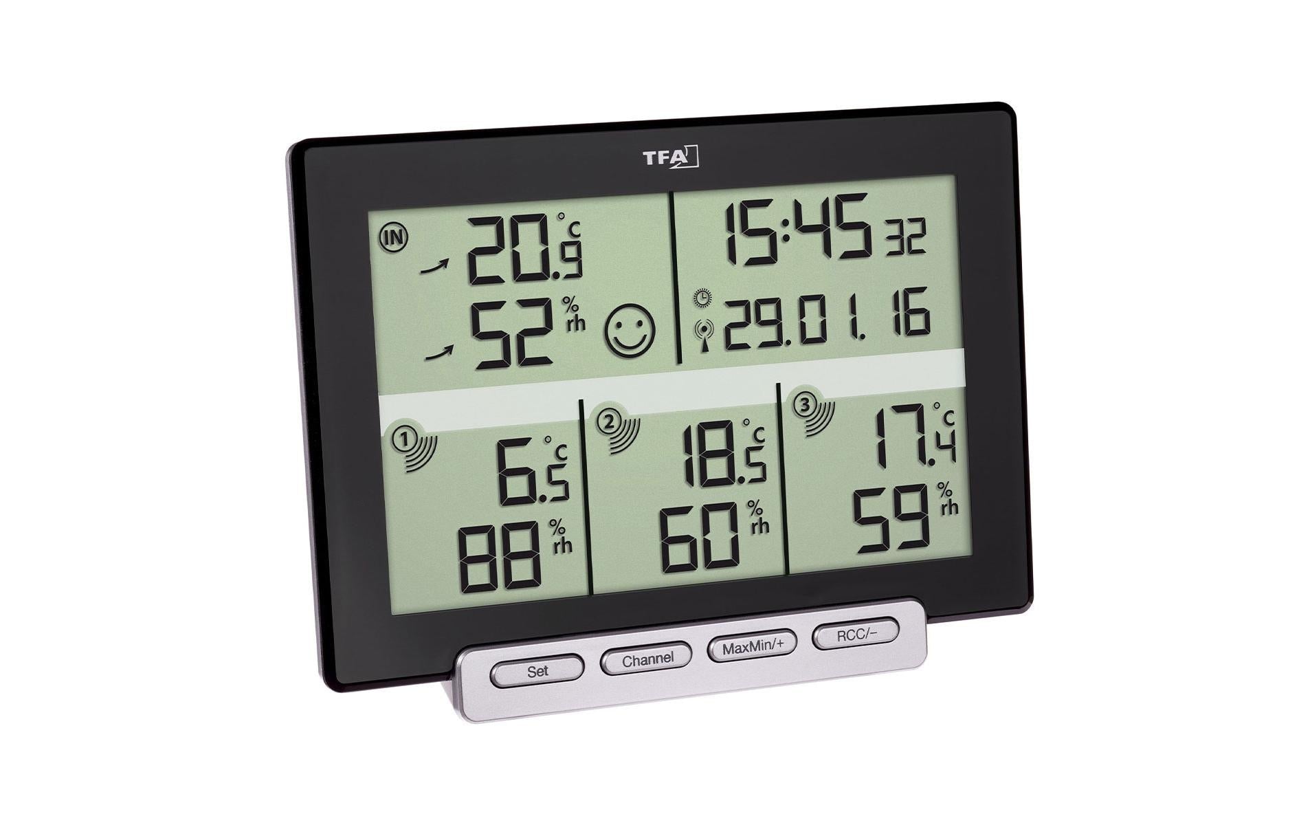 TFA-Dostmann MULTI-SENS Thermo-Hygrometer (Handgerät) – Kabellos, −40–60 °C, Innen/Aussen