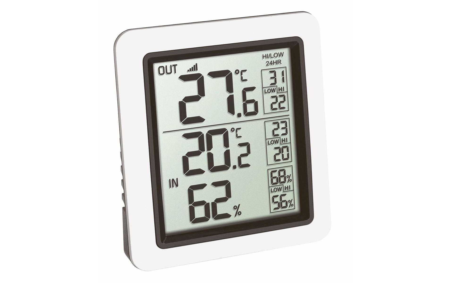 TFA-Dostmann TFA Dostmann INFO – Temperatur- & Feuchtigkeitssensor, Funk, Min/Max – Weiss