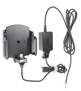 Brodit 527502 Kfz-Ladehalterung – Schraubbefestigung, USB-A ×2 (QC 3.0, 2,4 A) – für iPhone – Schwarz
