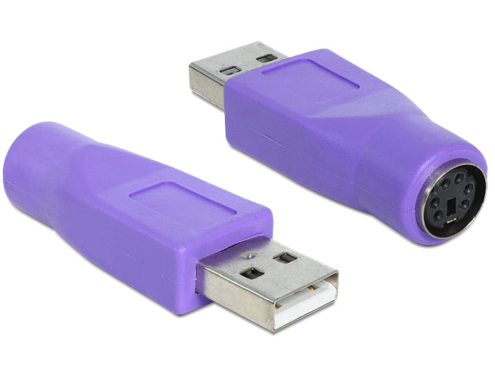 DeLOCK 65461 Adapter USB-A zu PS/2 – USB 2.0 (480 Mbit/s), für PS/2-Geräte (USB-kompatibel)