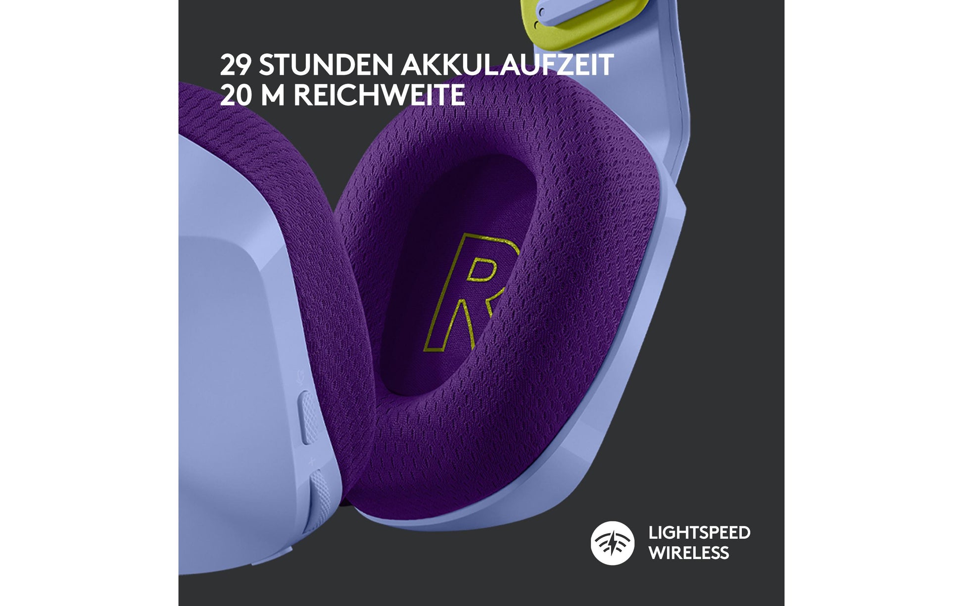 Logitech G G733 LIGHTSPEED Gaming-Headset – Over-Ear, Kabellos, mit USB-A-Dongle, Violett