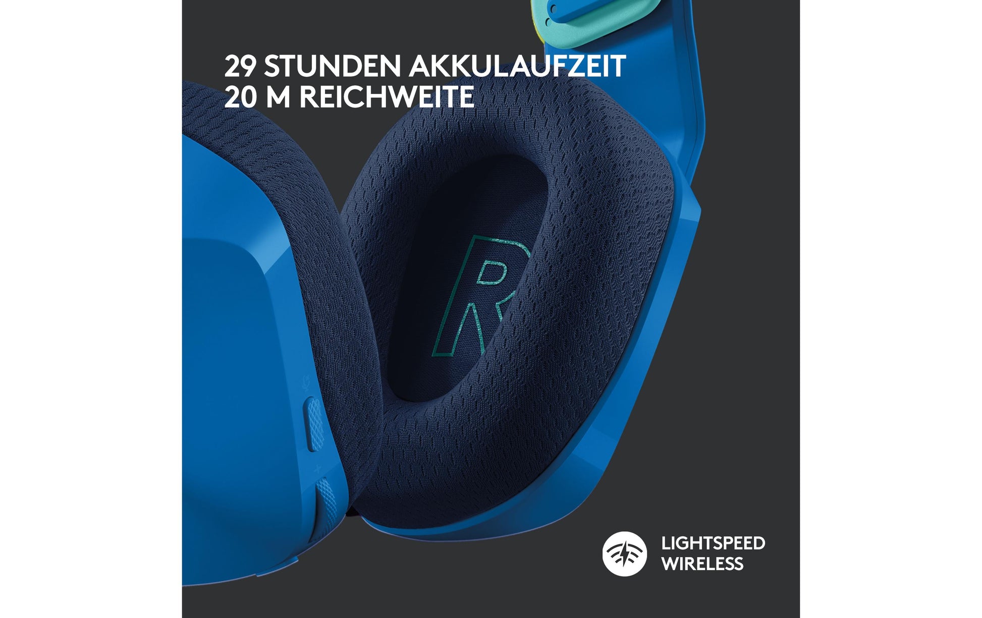 Logitech G G733 LIGHTSPEED Gaming-Headset – Over-Ear, Stereo, Kabellos, mit USB-A-Dongle, Blau