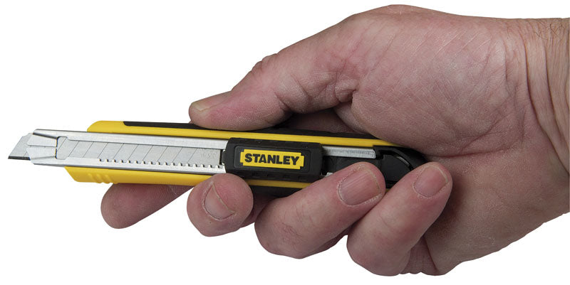 Stanley FatMax – Abbrechmesser 9 mm, einziehbar, Magazin für bis zu 6 Klingen, gelb