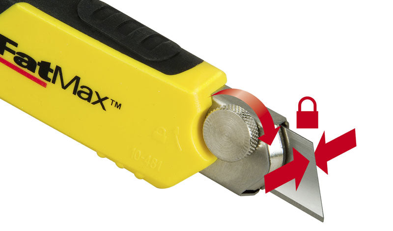 Stanley FatMax Cutter – 18 mm, Klingenarretierung, Kunststoffgriff, Schwarz, Gelb