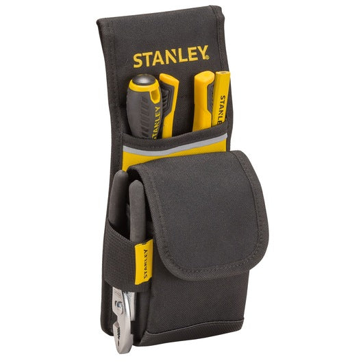 Stanley Gürteltasche mit 4 Fächern – mit Gurtschlaufe, wasserfest, schwarz, Nylon, B 240 × H 110 × T 160 mm