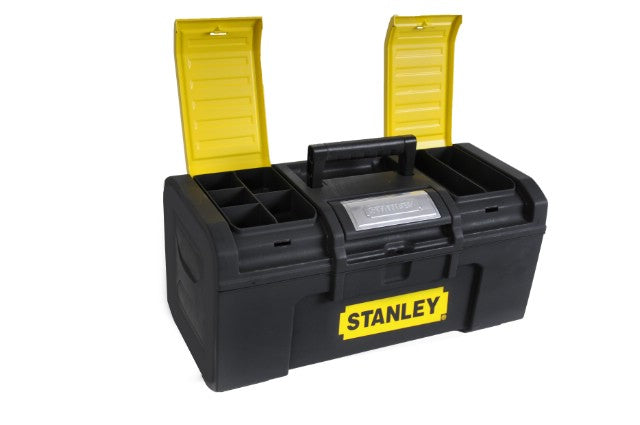 Stanley Werkzeugkasten 1-79-217, 270 × 490 × 240 mm, Kunststoff, schwarz, mit Tragegriff, Sperre