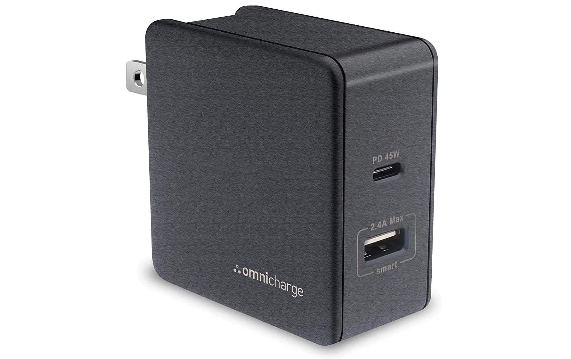 Omnicharge Omni Wallcharger – 45 W, 1× USB-C + 1× USB-A