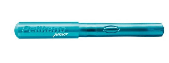 Pelikano junior – L Feder – für Linkshänder – türkis, blau – Patronen