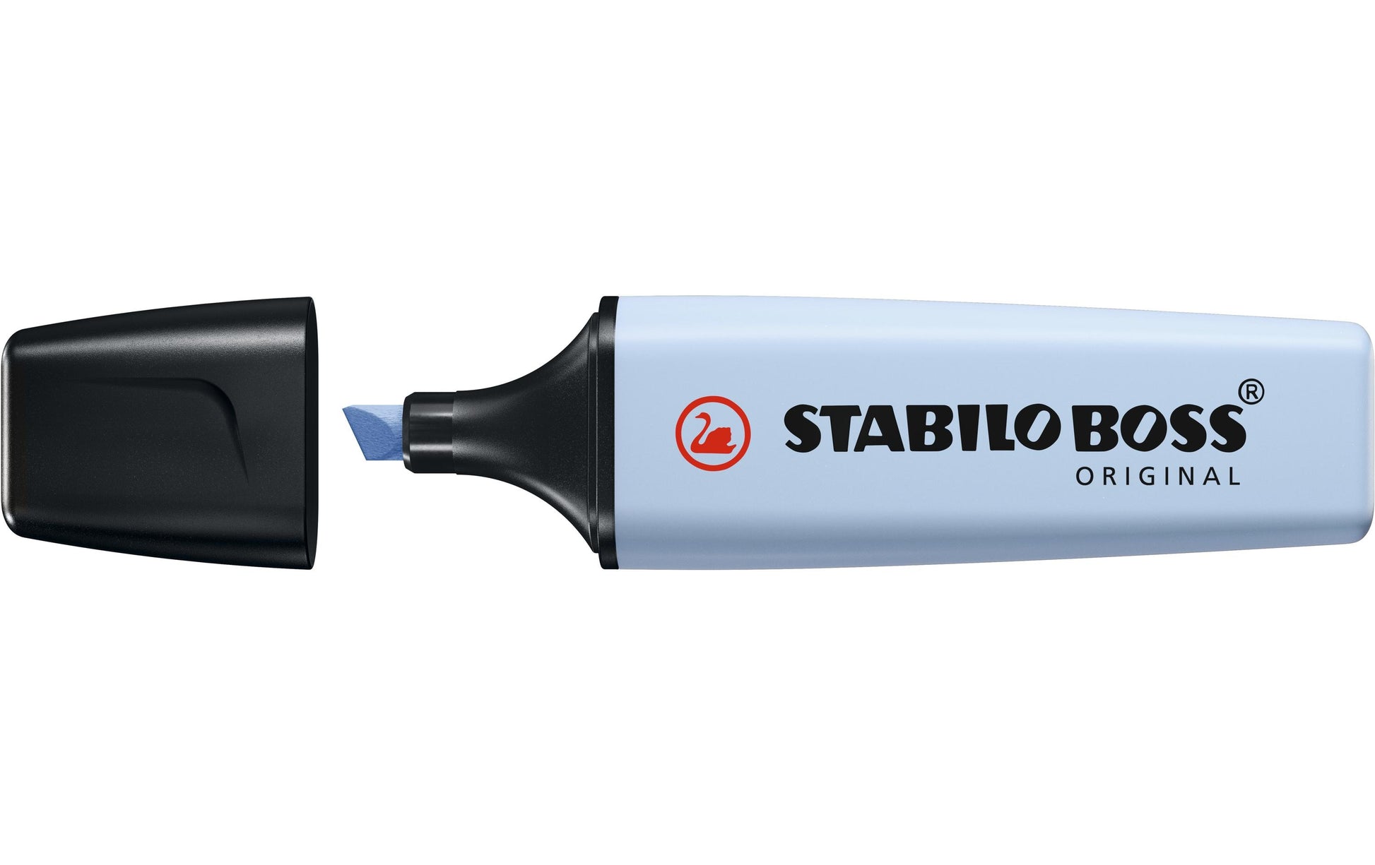 STABILO BOSS Original Textmarker Wolkenblau – Keilspitze, 2–5 mm