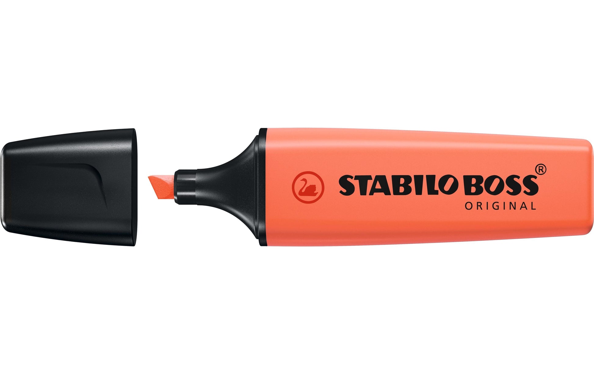STABILO BOSS Original Textmarker Korallenrot – Keilspitze, 2–5 mm