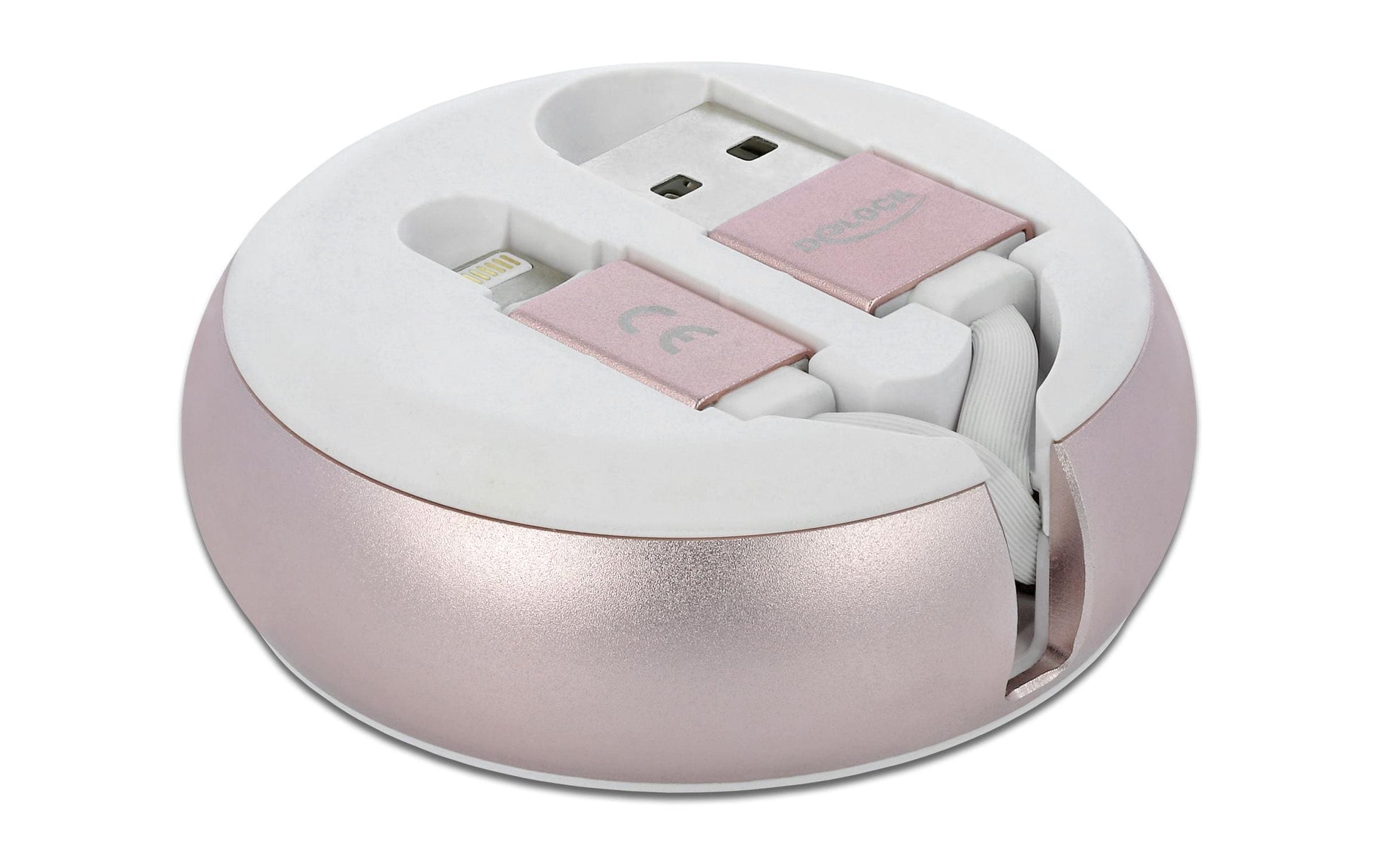 DeLOCK Kabel – USB-A auf Lightning 0,92 m, 10,5 W, aufrollbar – für iPhone/iPad