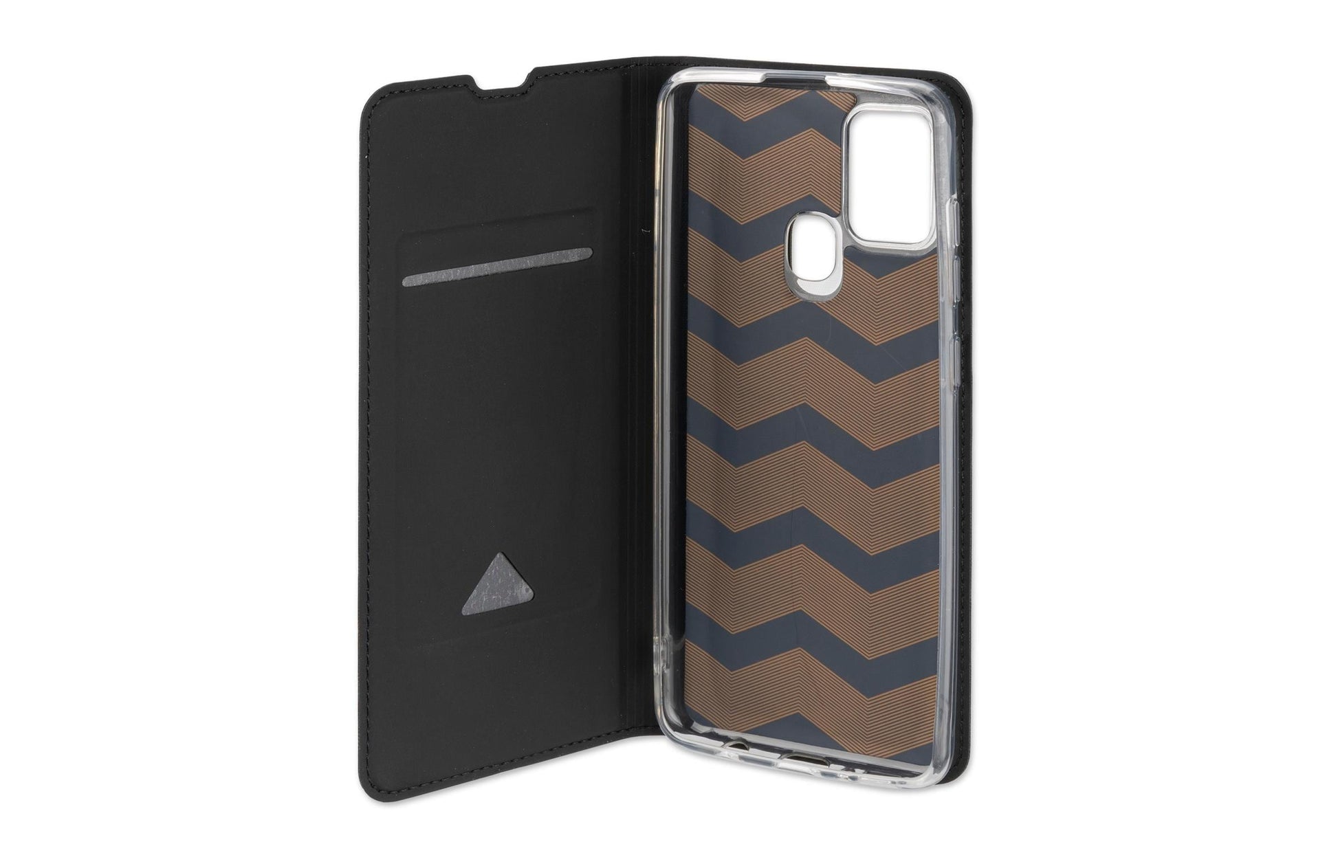 4smarts Urban Lite Folio – für Samsung Galaxy A21s, mit Ständer, mit Kartenfach, PU, Schwarz