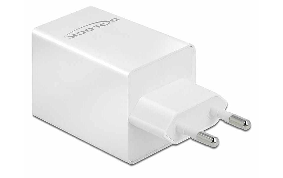 DeLOCK USB-Wandladegerät 60 W – USB-C×1 – PD 3.0, GaN – Weiss