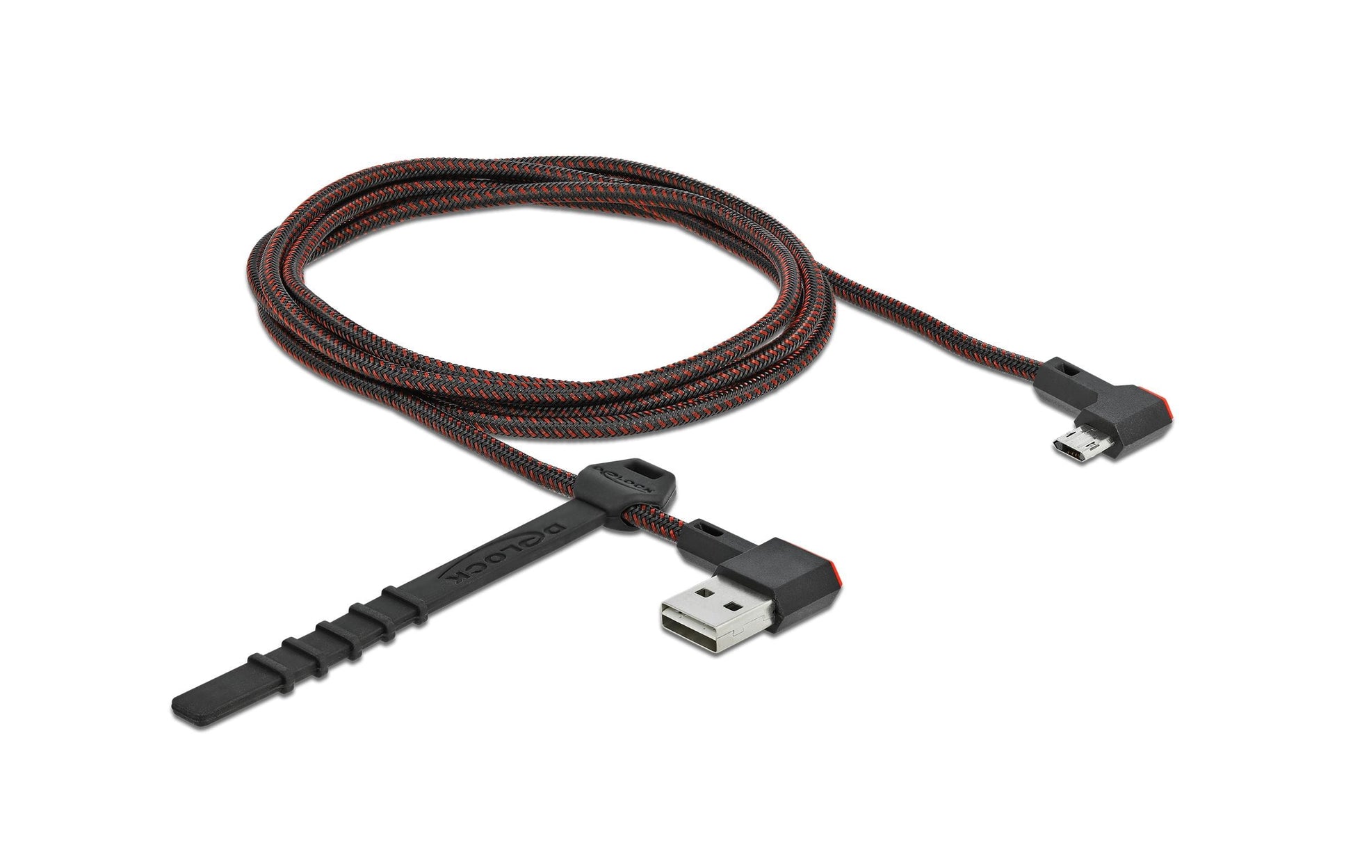 DeLOCK USB-A auf Micro-USB-B Kabel – USB 2.0 (480 Mbit/s) – 1,5 m – Abgewinkelt – Schwarz