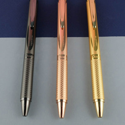 Pentel EnerGel Sterling BL407 – Tintenroller, schnelltrocknend, Druckmechanik, 0,7 mm, blau