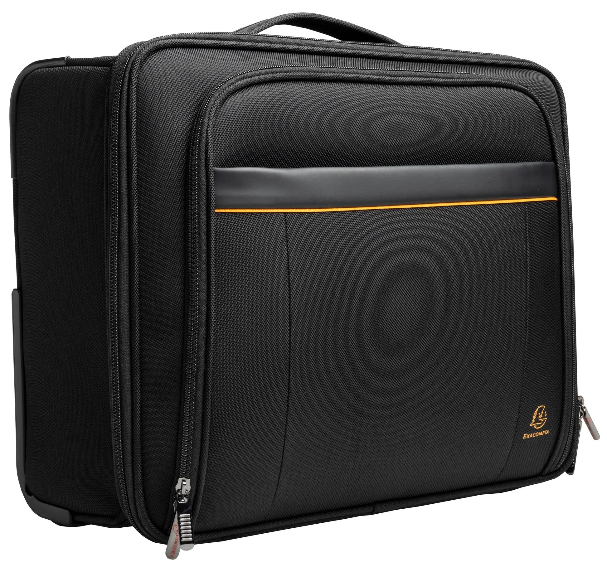 Exacompta Notebook-Tasche für Notebooks bis 15,6" – mit Rollen, Teleskopgriff – Schwarz
