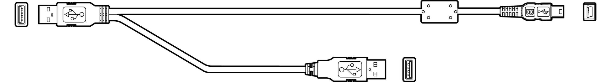 HP USB-A auf USB-A Kabel – USB 2.0 (480 Mbit/s)