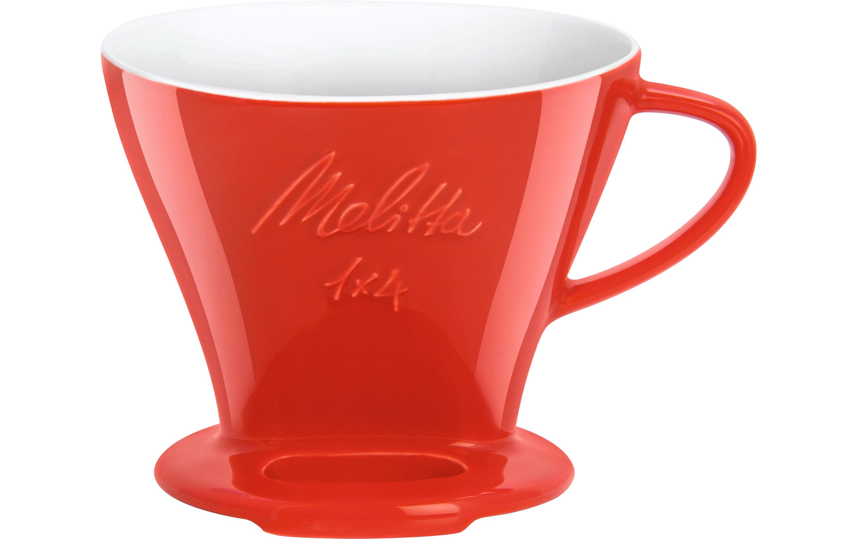 Melitta Kaffeefilter, Porzellan, Rot