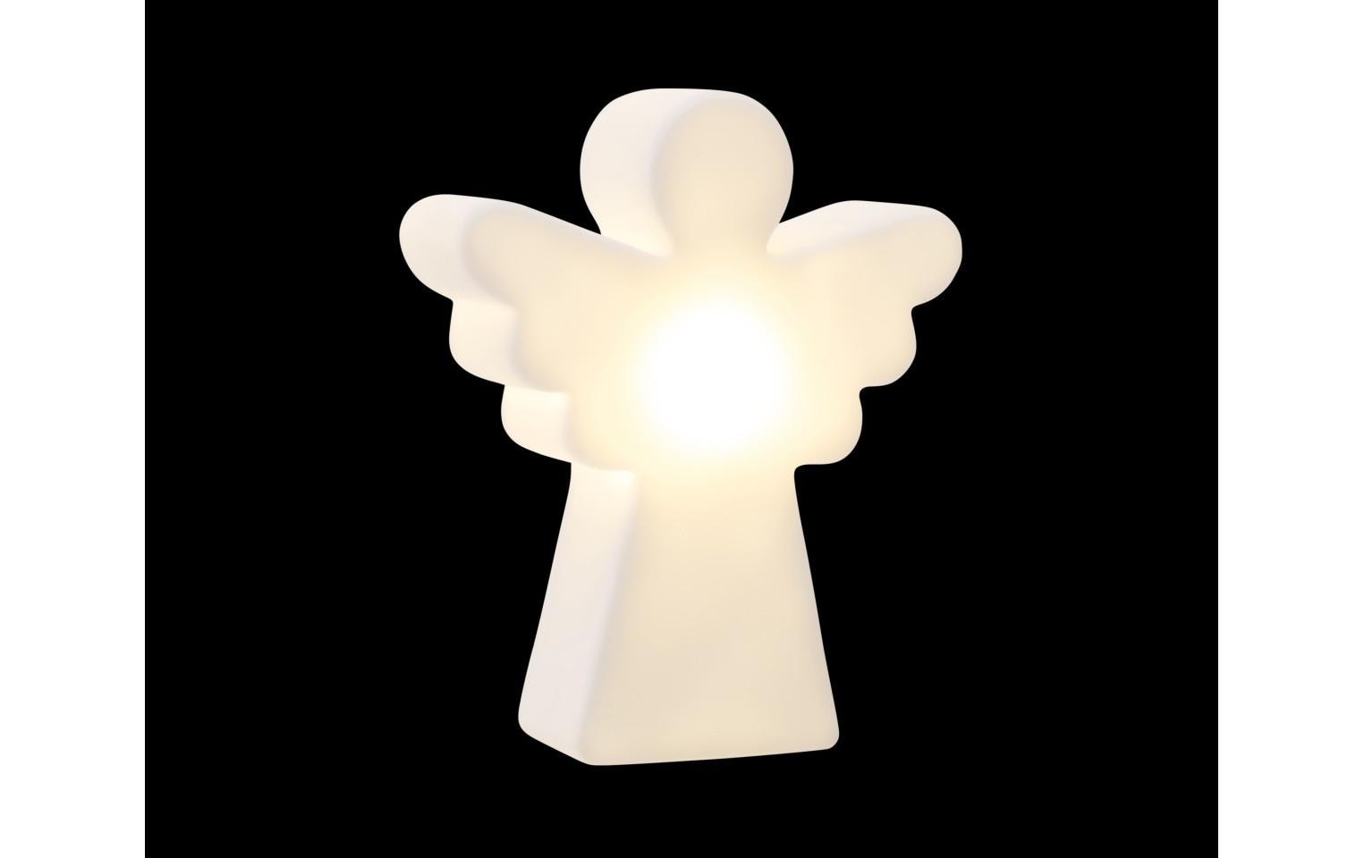 8 seasons design Shining Angel Micro Leichte Dekorationsfigur – 3,2 × 12 × 0,9 cm – Kunststoff, weiss