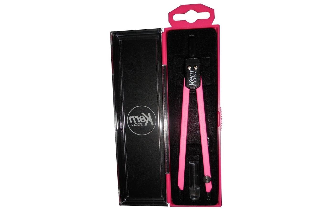 Kern Scola Neon Zirkel – Länge 135 mm, max. Kreis-Ø 30 cm, inkl. Minendose, pink